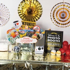Retirement Photo Booth Props – 41-pc Photobooth Kit with 8 x 10-Inch Sign, 60…