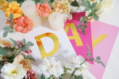 13 Pcs Party Banner, Pink Happy Birthday Sign, Pink