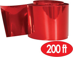 2 Piece 200 FT Red Metallic Plastic Streamers for Birthday Party, Patriotic Supp