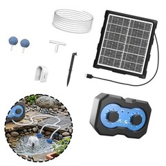 Solar Pond Aerator with Adjustable Output Timer and 18H/36H For Battery Life