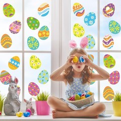 48 PCS Colorful Easter Egg Shape CutOuts Spring Cardboard Paper DIY Crafts
