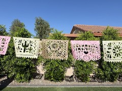 Cielito Lindo Talavera Mexican Papel Picado Banners 3pack pink mixed