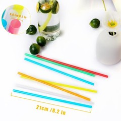 500 Pcs Colorful Disposable Drinking Plastic Straws.(0.23» diameter and 8.26…