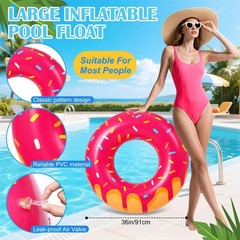 Inflatable Pool Rings 36/45in Jumbo Float Tubes for Summer Beach Parties
