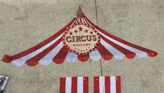 Circus Theme Striped Fabric Backdrop Party Decoration Big Top Tent Banner!