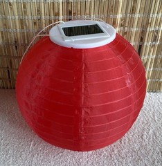 Red, White & Blue LED Vinyl Lanterns, Chinese / Japanese Hanging Paper Good Cond