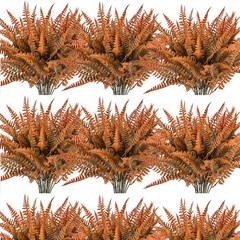 24 Bundles Fall Artificial Boston Fern Plants Bushes Orange