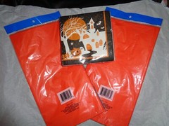 Party lot 2 New Halloween 54×108 » table cloths 24 napkins 7×7 4 ply party city