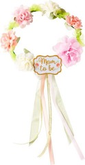 NEW Deluxe Mom to Be Baby Shower Tiara Headband Headwreath Head Garland pink