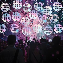 Disco Ball Hanging Swirls 48Pcs 70s Disco Party Swirl Ceiling Decorations Col…