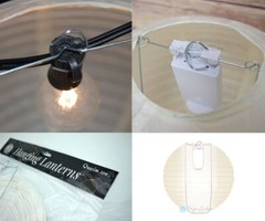 8″ Sky Blue Nylon Lantern, Even Ribbing, Durable, Hanging Decoration