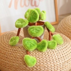 Plush Pothos Plant Decor, 2 Color Options Faux Trailing Greenery Stuffed Home