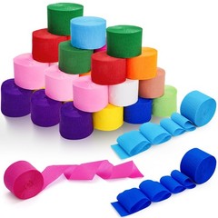 48 Rolls Crepe Paper Streamers 3936 ft Pastel 1.8 Inch x 82 ft/Roll Flower DIY