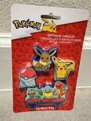 NEW Pokemon Birthday Candle Set 4pcs 1.5″-2″ Pikachu Squirtle Charmander