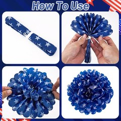 OBBOLO 4th/Fourth of July Decorations Set, Patriotic Decorations, Red Multi