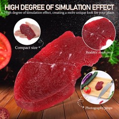 Realistic Steak Prop Artificial Sliced Steak Model Lightweight Fake Meat Orna…