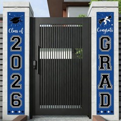 Graduation Decorations Class of 2026 for Any Schools or Grades (blue) 70.8×11.8