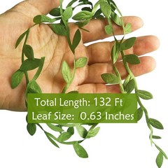 Artificial Greenery Eucalyptus Vine, 132ft Green Plants Fake 132ft,