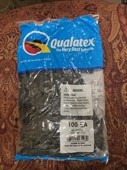 5” Round Onyx Black Qualatex Balloons, 100ct