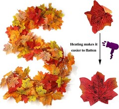 13FT Fall Leaf Garlands 2 PCS Garland for Mantle 2 PC, A –