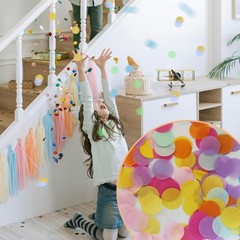 10000 PCS 1 Inch Multicolor Round Tissue Paper Confetti 3.5 oz DIY Craft