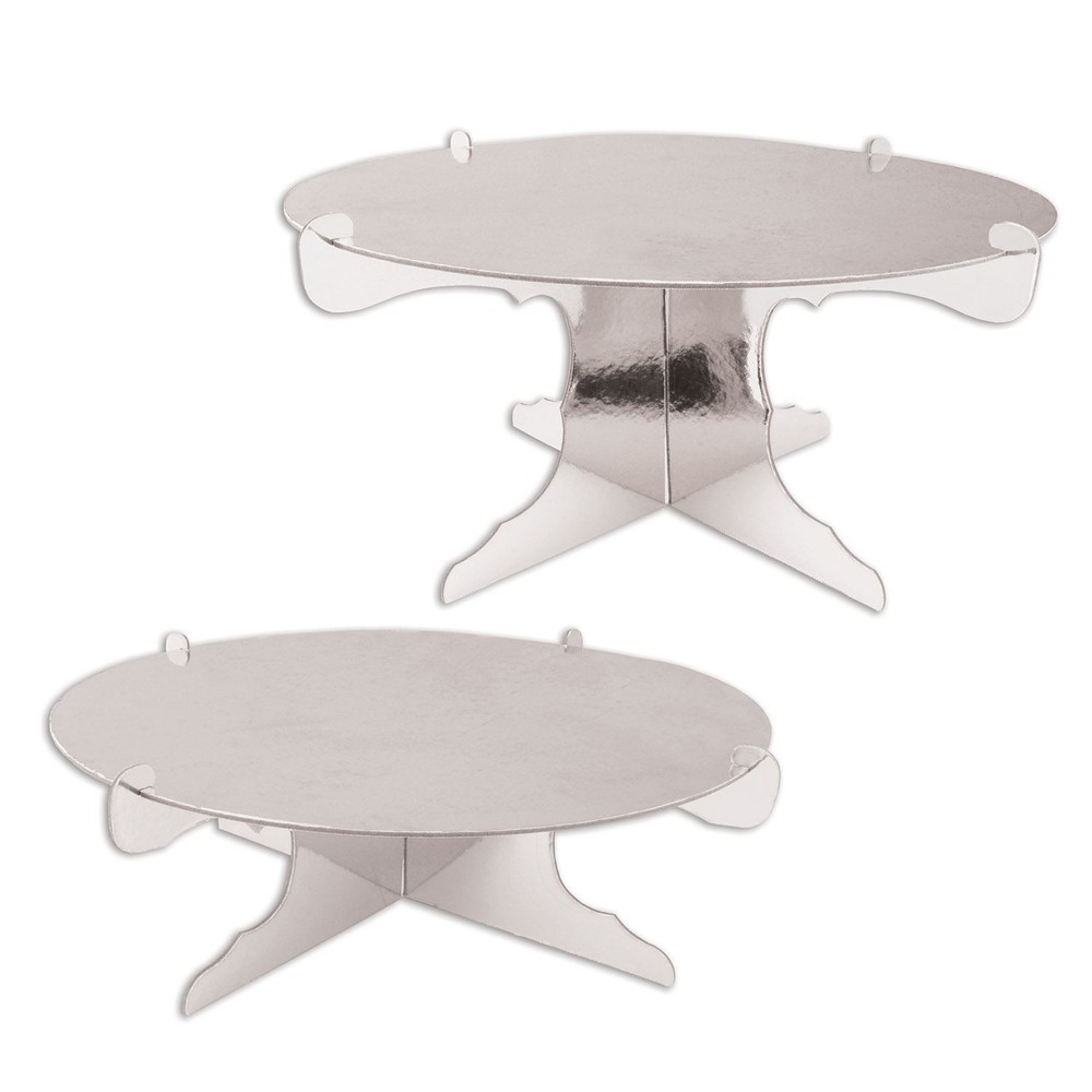 Beistle Silver Metallic Cake Stands – General Occasion | Party Supply