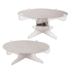 Beistle Silver Metallic Cake Stands – General Occasion | Party Supply