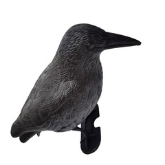 Realistic Raven Decoy for Pigeon Deterrence Balcony Garden 35×32.5x22cm