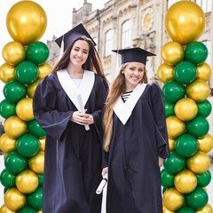 2 Sets Green Gold Balloon Column Stand Kit, 82Pcs Matte & Metallic Latex Ball…