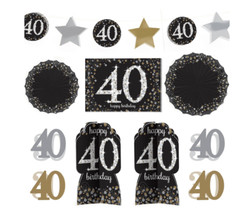 Sparkling Celebration 40 Room Decorating Kit ~ 40th Birthday Party Supplies 10pc