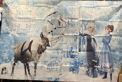 Frozen Happy Birthday Flag Disney Tapestry Photo Prop Elsa Olaf Anna Sven NEW