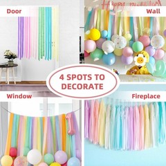 Crepe Paper Streamers, 8 Rolls 656ft Party Streamers, Pack of 8 Pastel Colors…