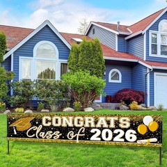 Giant Congrats Grad Banner 9.8ft for Class of 2026 – Perfect for Parties