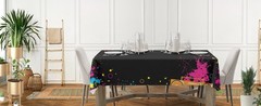 Neon Party Decorations Neon Backdrop for Glow Party Splatter Blacklight Photo