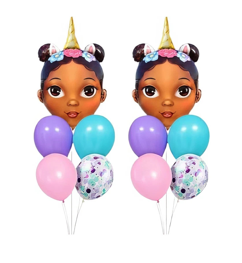 Unicorn Birthday Decorations Set – Reusable, Easy To Inflate Princess Balloons