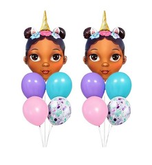 Unicorn Birthday Decorations Set – Reusable, Easy To Inflate Princess Balloons