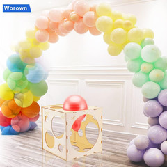 11 Holes Collapsible Wood Balloon Sizer Box Cube, Balloons Size Measurement Tool
