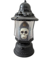 Halloween Skull Lantern Light Up Not Working Hanging Grey Spooky Prop