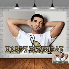 Drake Party Supplies Backdrop Banner Vinyl Birthday Decorations