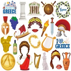 26 Pcs Ancient Greek Photo Booth Props Greek Mythology Decor Party Decoration…
