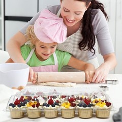 24 Count x 10 Sets Plastic Cupcake Containers, Durable and BPA-Free Cupcake H…
