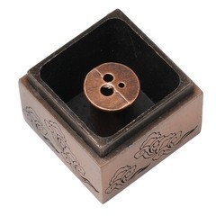 Incense Box 1 Pc Buddhist Supplies Zinc Alloy Burner Burning Heart Sutra