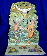 VTG 1970S HALLMARK POPUP FOLD DOWN 3d CENTERPIECE Family Tree Baby Shower