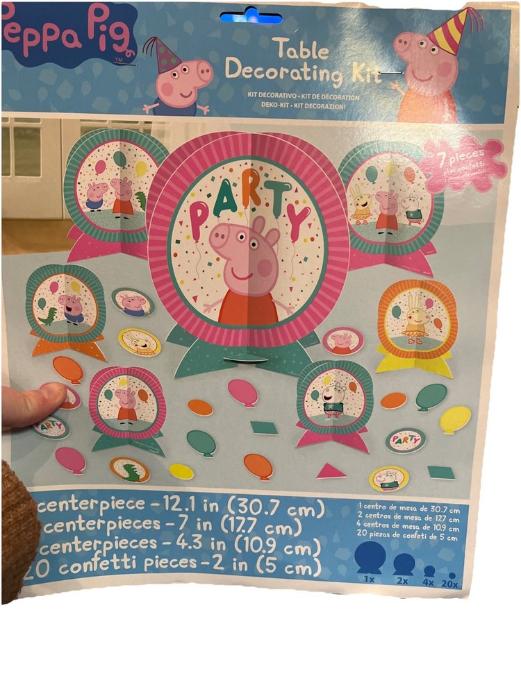 Peppa Pig Confetti Party Table Decorating Kit Girls Birthday Party Centerpiece