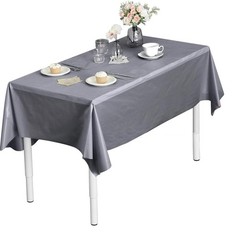Silver Color Cut-to-Fit Easy Table Cover 100-Ft x 40″W Disposable Plastic #290