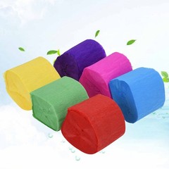 Wood Pulp Crepe Paper Roll Assorted Color for Festival Party Ceiling Decorations