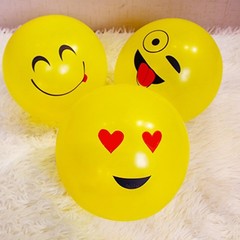 50pcs Fun Emotion Smiley Face Balloon,12 Inch Smile Cartoon Balloons, Printed…