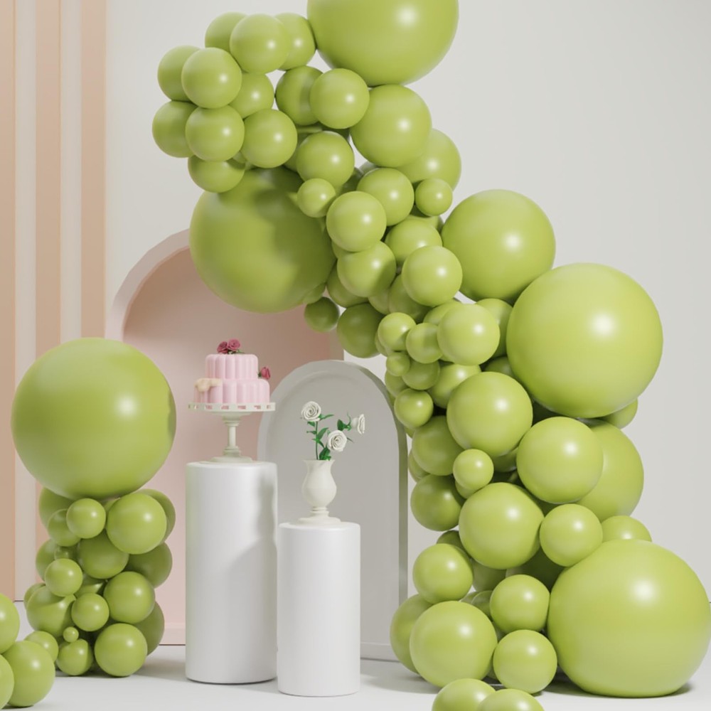 Green Balloons Different Sizes, Teender Green Balloons 18 12 10 5 Inches, Gre…