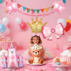 Castle Balloons 5 Pcs Princess Balloons Pink Castle Balloon for Baby Shower P…