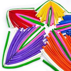 260 long balloons 100 Pack Twisting Animal Balloons Assorted Color Thickening…
